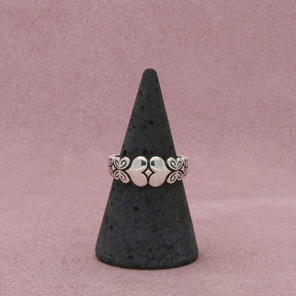 james avery sterling silver hearts and butterflies ring size 7 - Picture 1 of 3